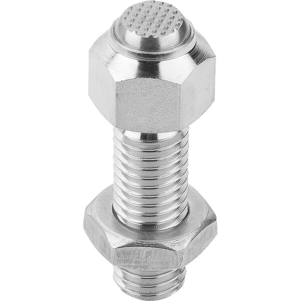 Self-Aligning Pads, Adjustable, L=36, 6, Form:F Serrated, Stainless Electropolished, Comp:Stainless